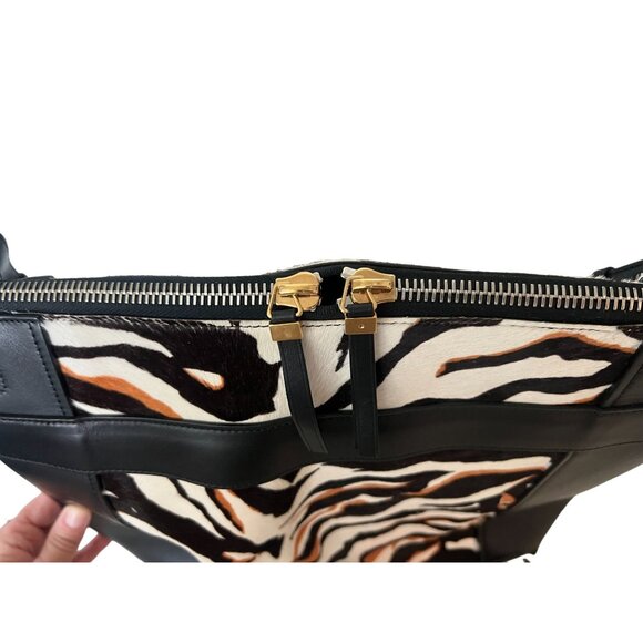 BALENCIAGA Limited Bergdorf Goodman 111th Aniv Zebra CalfHair Kendall Bucket Bag - Picture 13 of 16